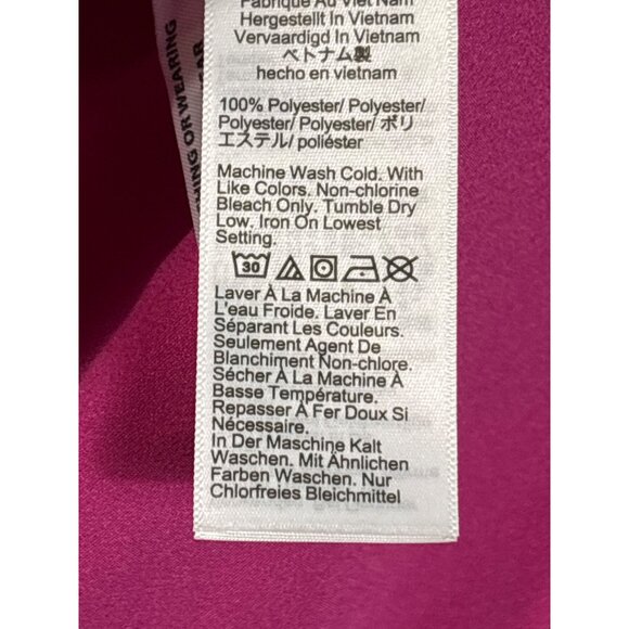 J.Crew Winter Garden Fuchsia Pink Satin Ruffle Bell Sleeve Top Size S New - Picture 6 of 7